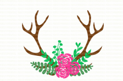 Deer Antler Silhouette at GetDrawings.com | Free for personal use ...