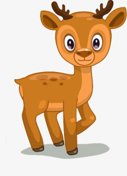 Cartoon Deer, Lovely, Big Eyes, Small Antlers PNG Image and Clipart ...