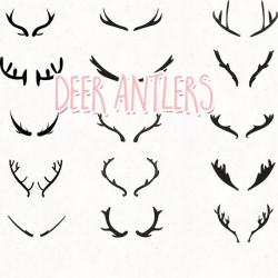 deer antlers clipart vector: deer clipart, antler clipart, antlers ...
