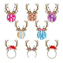 Antlers Pack Monogram Cuttable Frame | I can make that! | Pinterest ...