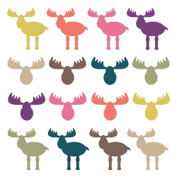 INSTANT DOWNLOAD // Moose Clipart // Moose Heads // Woodland Clipart ...