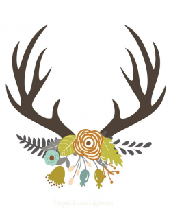 Deer Horn Silhouette at GetDrawings.com | Free for personal use Deer ...