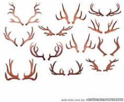 Deer antlers clip art, vector & png woodland reindeer antler clipart ...