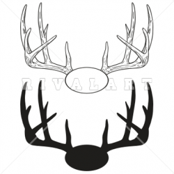 28+ Collection of Whitetail Deer Antlers Clipart | High quality ...