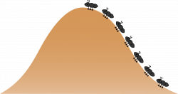 Ants Crawling Into Ant Hill - Free Clip Art