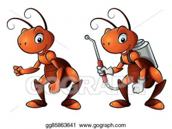 Vector Art - Cute little ant. EPS clipart gg85863641 - GoGraph