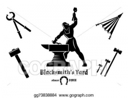 Vector Art - Vintage blacksmith. Clipart Drawing gg73838884 - GoGraph