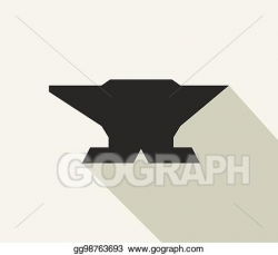 Vector Art - Anvil icon. Clipart Drawing gg98763693 - GoGraph