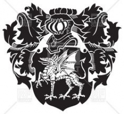 Medieval heraldic templates with helmet and shield Vector Image ...
