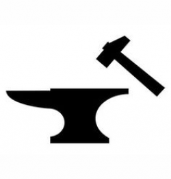 Hammer And Anvil As Symbol For Crafts Or Blacksmiths Stock Photo ...