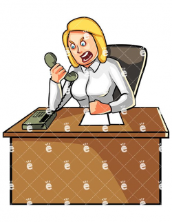 Business Woman Yelling At Someone Over The Phone - FriendlyStock.com ...
