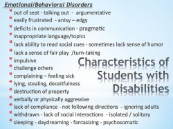 14 best Emotional and Behavioral disorders images on Pinterest ...