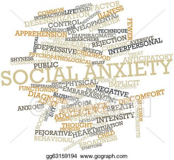 Stock Illustration - Social anxiety. Clip Art gg63159194 - GoGraph
