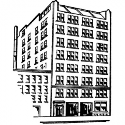 apartment building clipart black and white 6 | Clipart Station