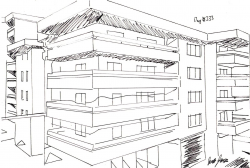 Days Drawing Little Sketch Modern Apartment Building - Home Plans ...