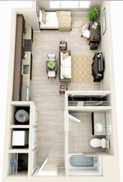 Efficiency Apartment Floor Plan Ideas Luxury Simple House Design ...