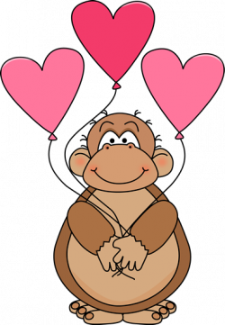 Valentine's Day Ape Clip Art - Valentine's Day Ape Image | ⭐️Clip ...