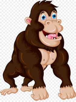 Gorilla Cartoon Chimpanzee Clip art - Gorilla png download - 2971 ...