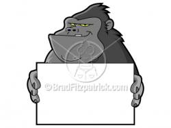 Cartoon Ape Clip Art | Ape Graphics | Clipart Ape Icon Vector Art ...