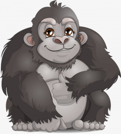 Cute Gorilla, Cartoon, Animation, Power PNG Image and Clipart for ...