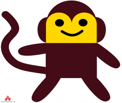 Simple Clipart of Happy Monkey | Free Clipart Design Download