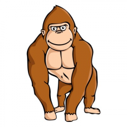 Brown Gorilla Clipart