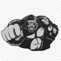 Western gorilla Ape King Kong Chimpanzee - Muscle gorilla png ...