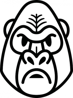 Gorilla Ape Monkey Face stock vectors - Clipart.me