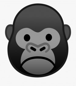 Ape Clipart Gorilla Face - Gorilla Emoji Transparent ...