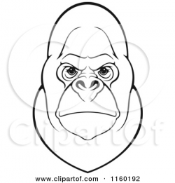 Gorilla face clip art clipart