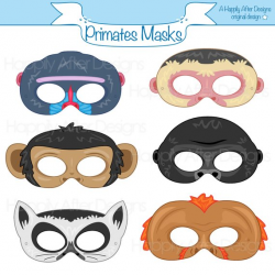 Primates Printable Masks monkey mask ape mask gorilla mask
