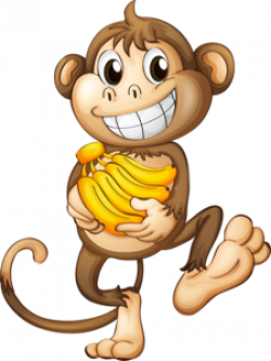 Happy Monkey With Bananas | Monkeys in 2019 | Monkey ...