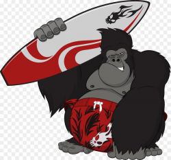 Gorilla Cartoon King Kong Ape - It will surf orangutan png download ...