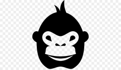 Gorilla Ape Computer Icons Monkey Clip art - black gorilla png ...