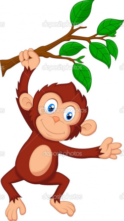 moneky hanging by tail from tree branch - Google Search | Clip art ...
