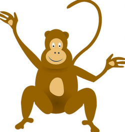 Monkey, Ape, Content, Funny, Humorous, Happy, Tail, Climb, Hike ...