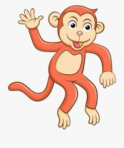 Ape Clipart Orange Monkey - Dibujo De Un Mono Pintado ...