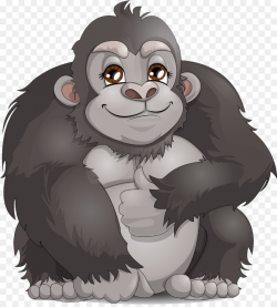 Western gorilla Ape Clip art - Cute gorilla png download - 902*1000 ...