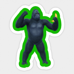 Silverback Gorilla Stickers | TeePublic