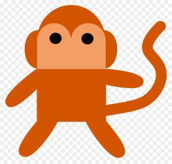 Monkey Cartoon clipart - Monkey, Illustration, Orange ...