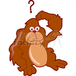Royalty-Free a questioning ape 133213 vector clip art image - WMF ...
