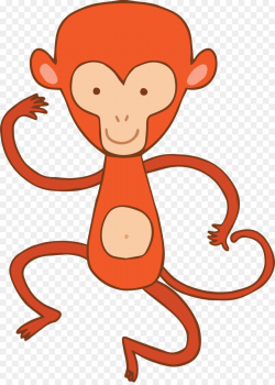 Cartoon Ape Drawing Clip art - Orange cartoon monkey png download ...