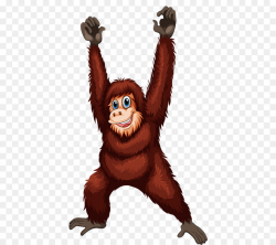 Orangutan Ape Royalty-free Clip art - Cartoon gorilla png download ...