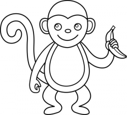 Monkey Clipart Black And White - 60 cliparts