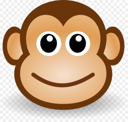 Ape Monkey Cartoon Clip art - Sad Monkey Face png download - 1979 ...