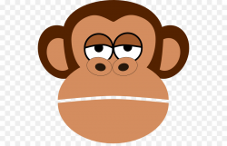 Monkey Cartoon Face Drawing Clip art - Sad Monkey Cliparts png ...