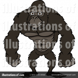 Gorilla Clipart #1104834 - Illustration by Cartoon Solutions