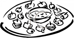 A Platter Of Finger Foods Clipart Image - foodclipart.com