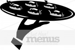 Tray of Appetizers Clipart | Catering Clipart