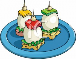 Royalty Free Clipart Image: Egg and Cheese Appetizers